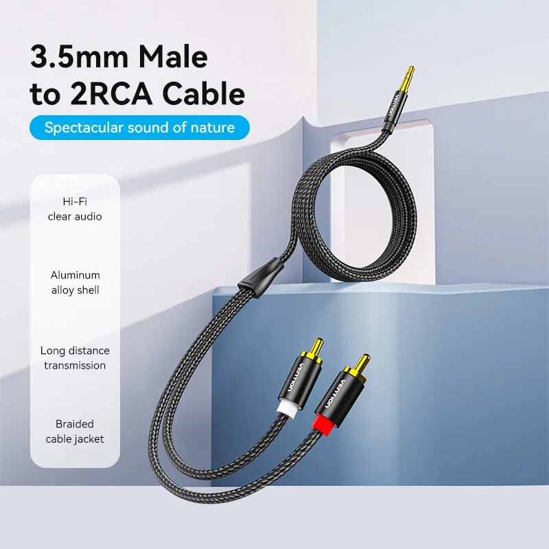 Vention RCA Cable 3.5mm to 2RC - огляд і ціна Home Cinema Tv